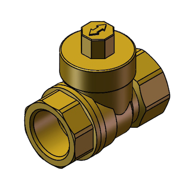 1380 Q11F-16T黄铜磁感应带锁球阀