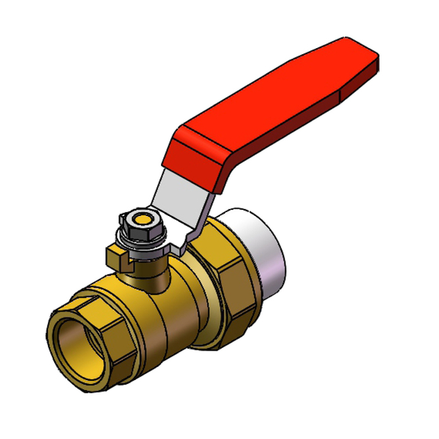 1326 Q31F-16T黄铜钢柄PPR单活接球阀