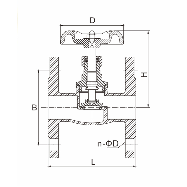 1299 J41F-16T黄铜法兰截止阀