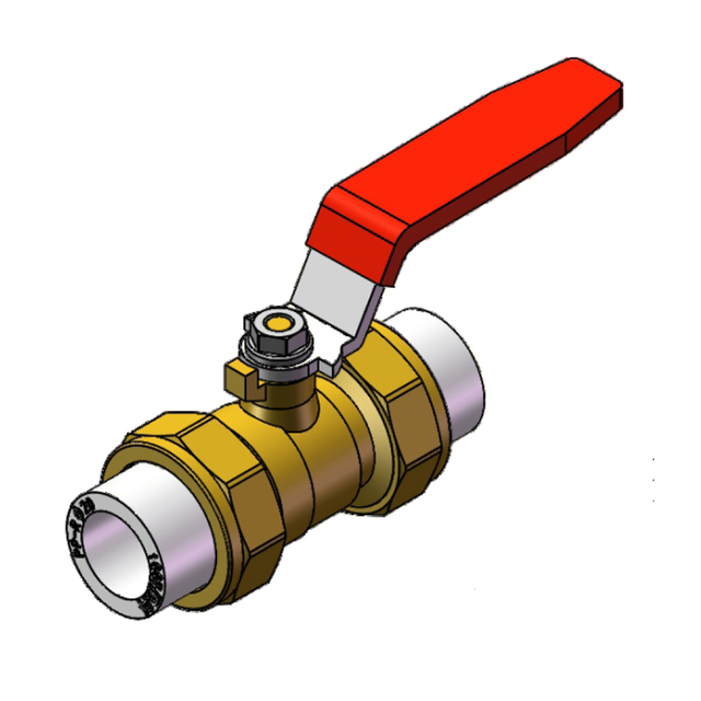 1324 Q31F-16T黄铜钢柄PPR活接球阀