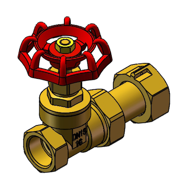 1147 Z15W-16T黄铜抽杆式伸缩闸阀(水表专用)