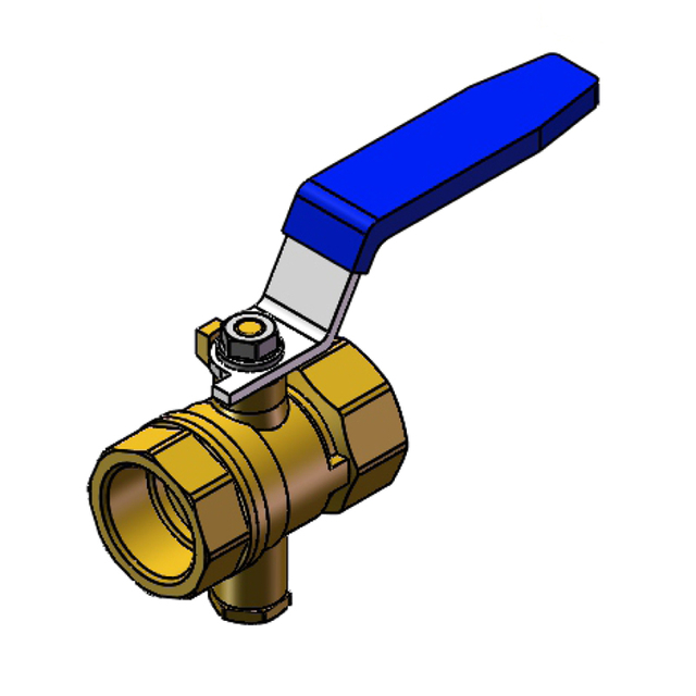 1308 Q11F-16T黄铜钢柄测温球阀